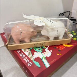 Rae Dunn Pink and White Pig Salt & Pepper Shakers